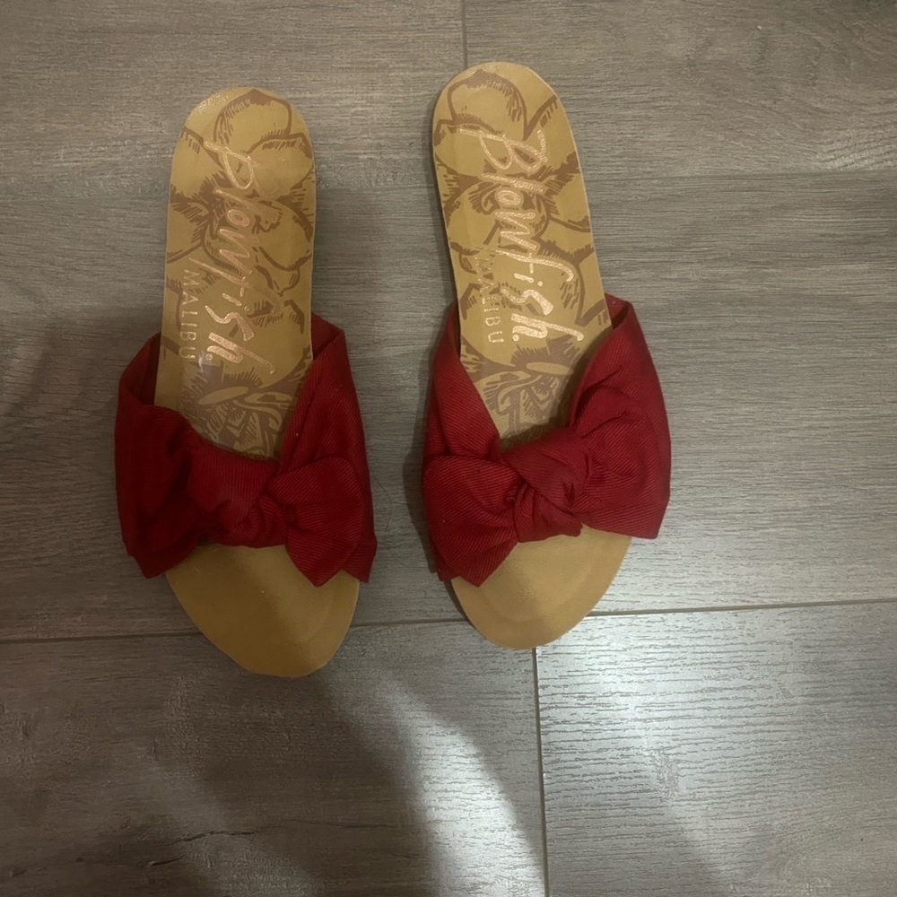 Blowfish Red Bow Sandals